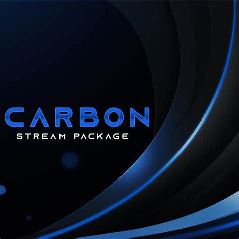 Carbon Free Blue Twitch Overlay Animated Package Hexeum