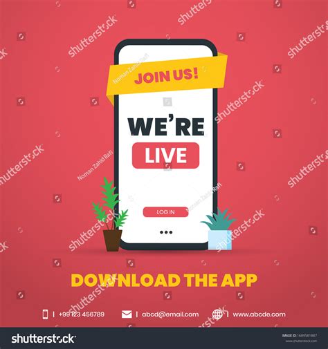 We Live Vector Template Join Us Stock Vector Royalty Free 1689581887