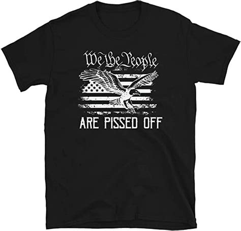 We The People Are Pissed Off Usa Flag Short Sleeve Unisex T Shirt Black
