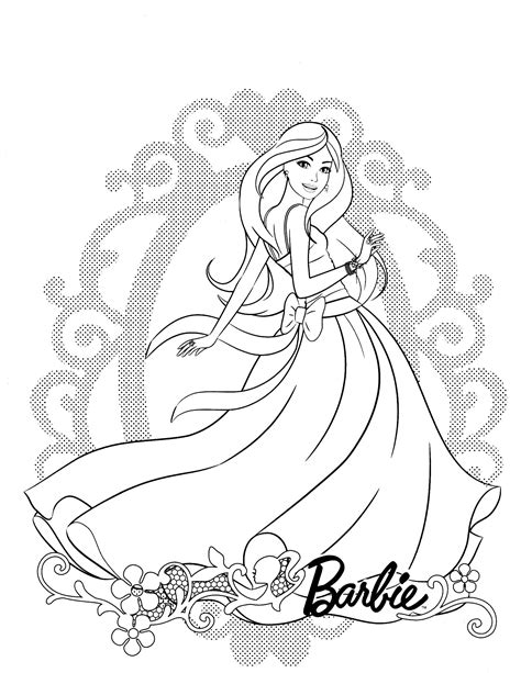 Barbie Princess Coloring Page In 2020 Cartoon