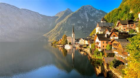 Wallpaper Hallstatt Gmunden Austria Europe Tourism Travel Resort