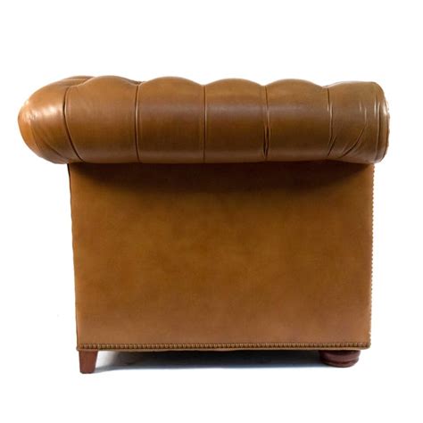 Tobacco Brown Leather Chesterfield Sofa Chairish