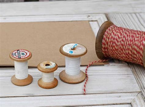 How To Make A Vintage Wooden Thread Spool Ornament Pillar Box Blue