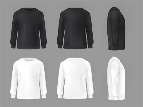 Black Long Sleeve Shirt Template