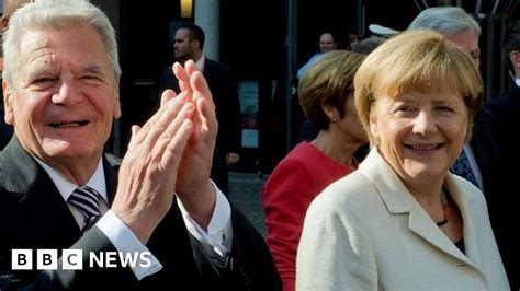 Merkel Marks 25 Years Of Unified Germany With Migrant Plea Bbc News