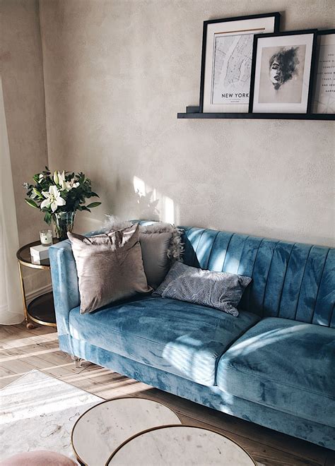 3 Seater Velvet Fabric Sofa Arvika Livingroomlivingroomdecor