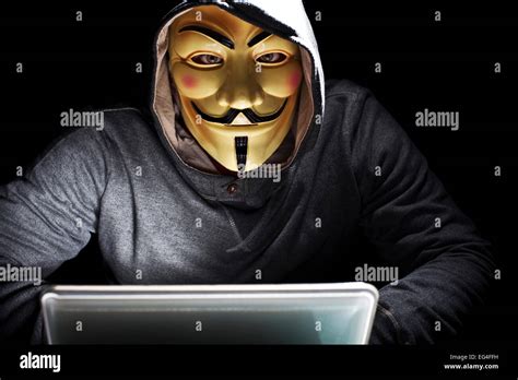 Computer Hacker Anonymous Mask Hi Res Stock Photography And Images Alamy