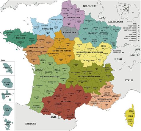 Carte Des Départements Français Imprimable Tout Degorgement