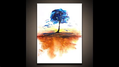 How To Paint Landscape Abstract Art Painting Of A Tree