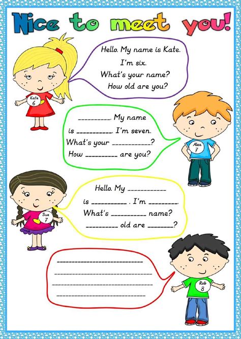 Introducing Yourself Interactive And Downloadable Worksheet You Can Do