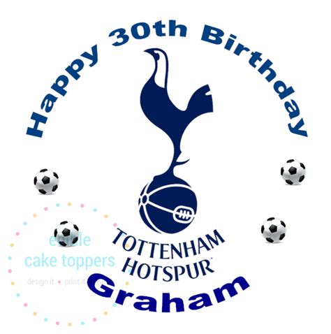 Cake Toppers Picks Tottenham Hotspur Football Logo Cupcake Topper