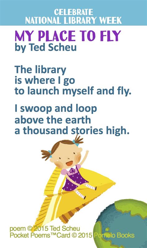 My Place To Fly By Ted Scheu For National Library Week In April From