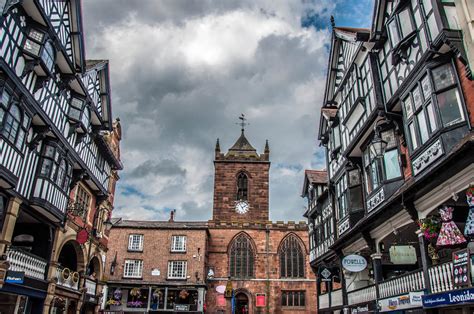 View Of The Historical Centre Chester Cheshire England