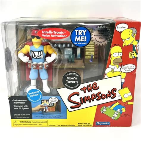 2002 The Simpsons Moes Tavern Interactive Environment W Exclusive Duffman New 7999 Picclick