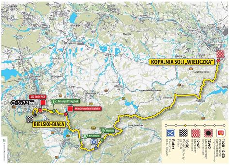 Przejazd kolarzy na terenie miasta zaplanowany jest pomiędzy. Tour de Pologne 2019: ETAP 5. Wieliczka - Bielsko-Biała ...