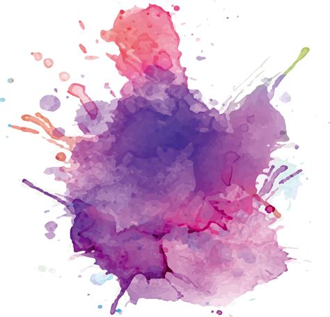 Purple And Pink Watercolor Splash Painting