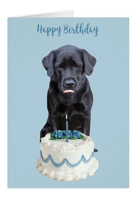 Black Lab Birthday Card Dog Birthday Card Dog Birthday