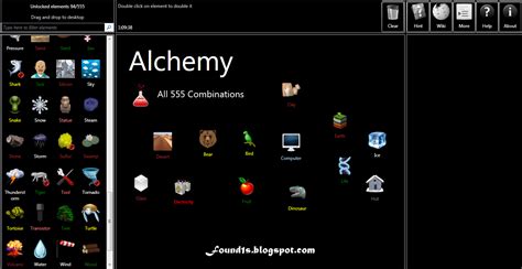 When you enter the game, you get the basic alchemy. Little Alchemy