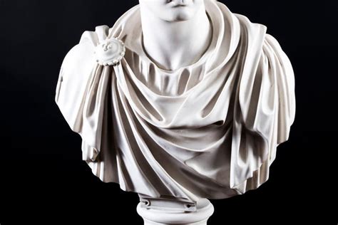 Marble Bust On Pedestal Roman Emperor Marc Anthony At 1stdibs Marc