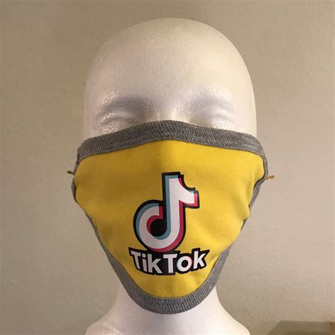 Tiktok Tik Tok Face Mask Cover For Ages 5 To 9 Kids Children Etsy