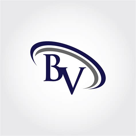 Monogram Bv Logo Design By Vectorseller Thehungryjpeg