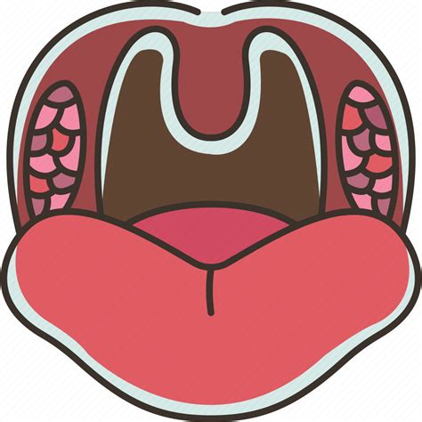 Tonsils Mouth Tongue Lymphatic Throat Icon Download On Iconfinder