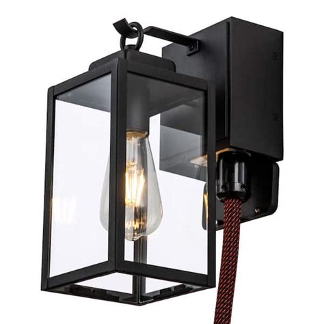 C Cattleya 1 Light Matte Black Aluminum Hardwired Outdoor Wall Lantern