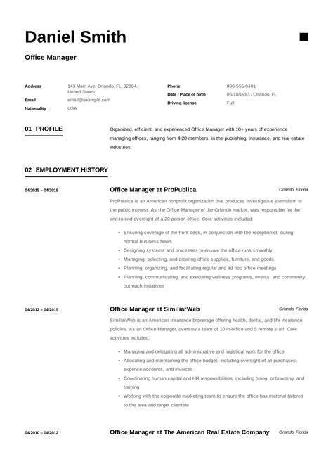 They're all free (with premium a college curriculum vitae (cv) template for the students that are applying for internships or jobs in. Free Office Manager Resume Sample, Template, Example, CV ...
