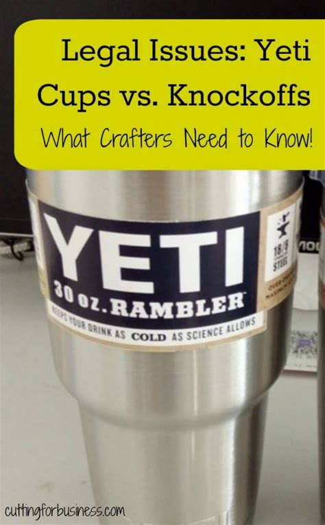 May 18, 2021 · look for 4+ star rated yeti water bottle knockoffs at amazon and walmart. Yeti Cups - And the Legal Issues of Knockoffs - Cutting ...