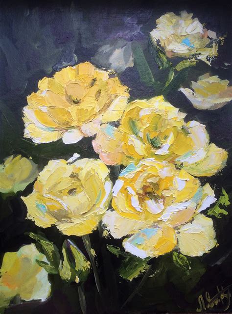 Yellow Roses Painting By Elena Sukhatskaya Jose Art Gallery