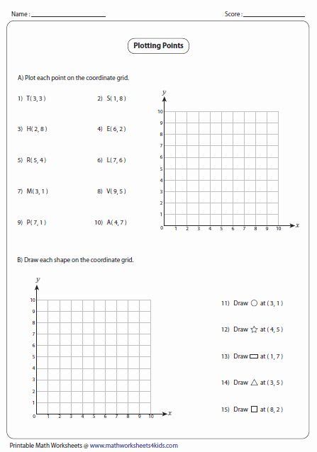 6th Grade Coordinate Plane Worksheet