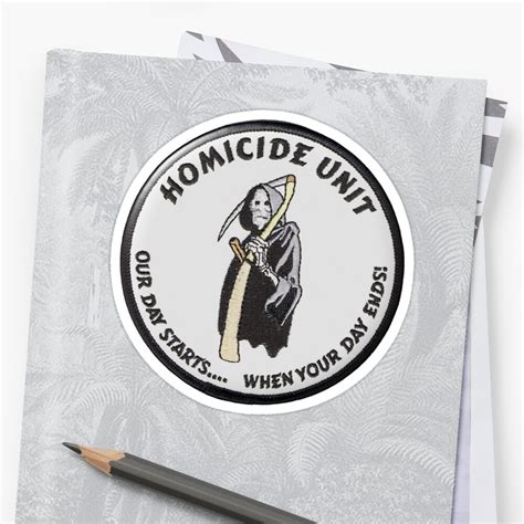 Homicide Unit Sticker By Lawrencebaird Redbubble