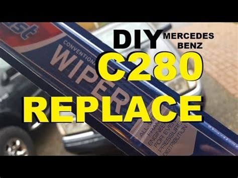 Pop the base off the wipe where is attached to wiper motor. Wiper blade replacement Mercedes Benz C280 how to W202 1993 through 2000 single blade - YouTube