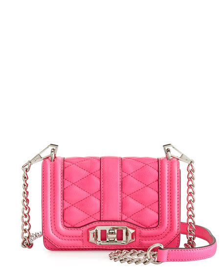 rebecca minkoff mini love crossbody bag electric pink neiman marcus