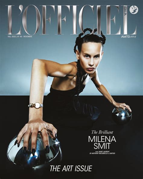 For Lofficiel Italia Milena Smit Dons Sleek Clothing