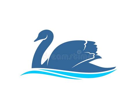 Swan Logo Vector Design Template Silhouette Swan Logo Illustration