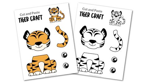 Printable Tiger Craft Printable World Holiday
