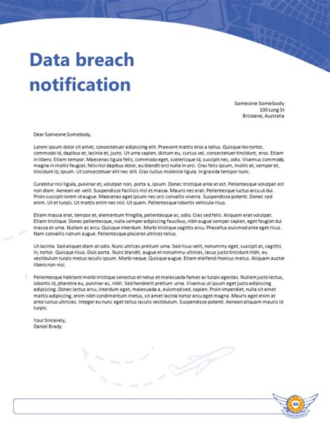 Sample Data Breach Notification Letter Amulette