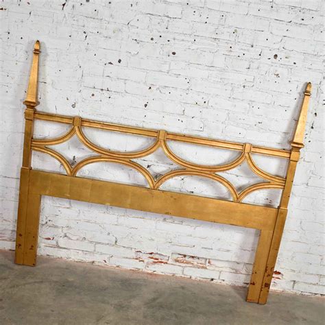 Hollywood Regency Gold Leaf Queen Size Headboard Warehouse 414