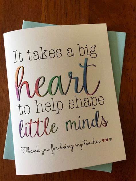 Heart touching message for teachers. To my Teacher Greeting Card,Teacher Thank you Card, It ...
