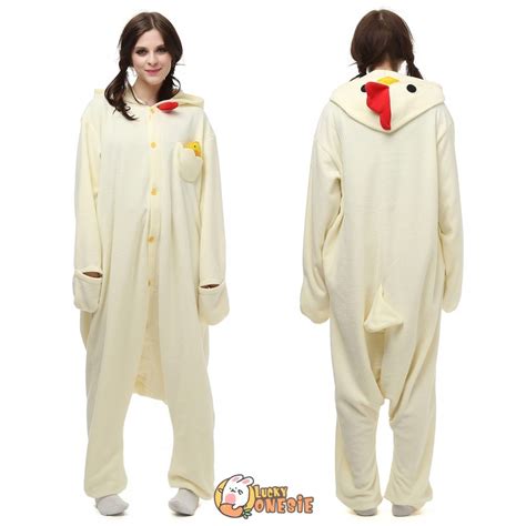 White Chicken Onesie Pajamas Animal Onesies For Adult And Teens