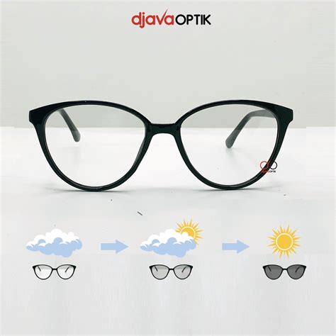 Jual Djava Optik Kacamata Yumna Cat Eye Lensa Photocromic Blueray