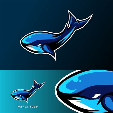 Premium Vector Blue Whale Fish Mascot Sport Esport Logo Template