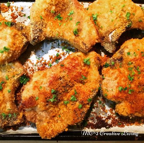 Thin cut bone in pork chops baked in the oven. Crispy Oven Baked Pork Chops | Recipe | Baked pork chops oven, Baked pork, Breaded pork chops