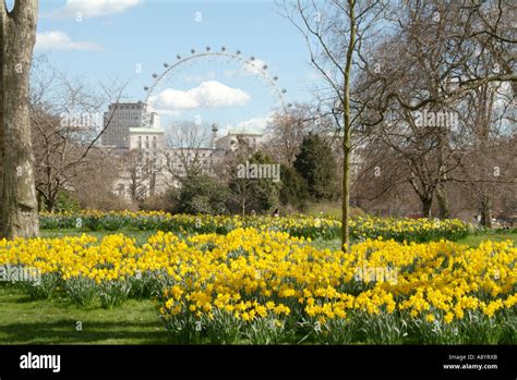 Britain Gb Uk Capital City Spring Time Springtime In Bloom Hi Res Stock