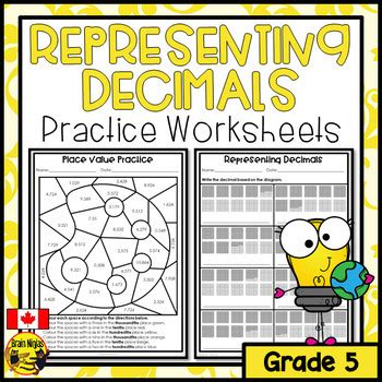 Representing Decimals Worksheets Grade 5 by Brain Ninjas | TpT