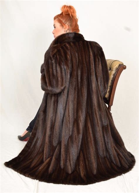 Us530 High Quality Demi Buff Female Skins Mink Fur Coat Jacket Nerzmantel ~ L Handmade