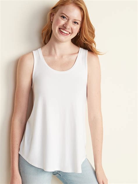 Luxe Scoop Neck Tank For Women Old Navy Loose Fitting Tank Tops