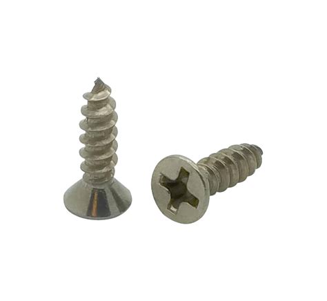 100 Qty 6 X 12 Flat Head 304 Stainless Phillips Head Wood Screws B