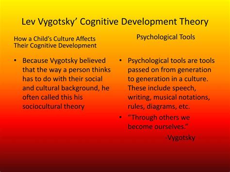 Vygotsky Theory Of Cognitive Development